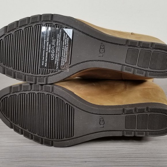 UGG Joely Shearling Lined Wedge Boot Chestnut Leather, Womens Size 9.5 US / 40.5 - Picture 10 of 14